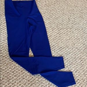 High wasted or roll over blue Nike tights